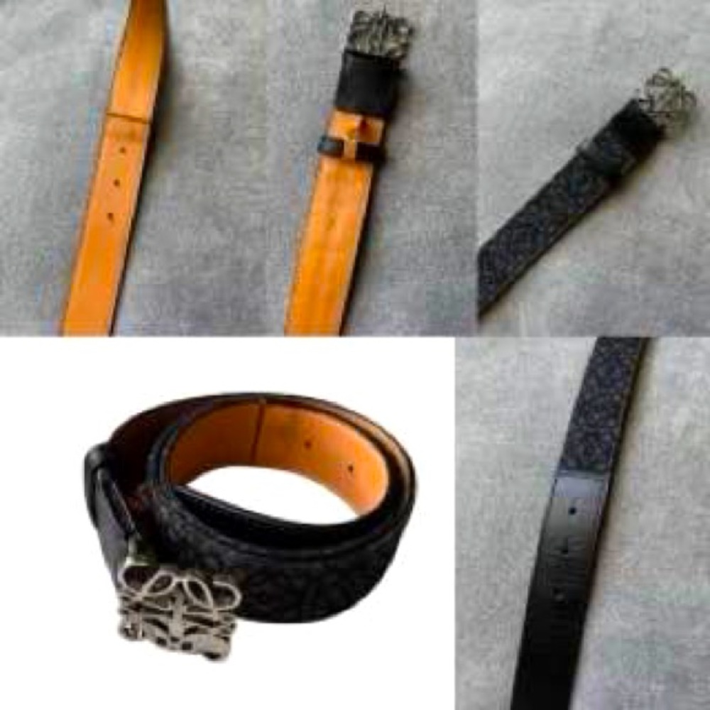 Anagram belt in jacquard
and calfskin